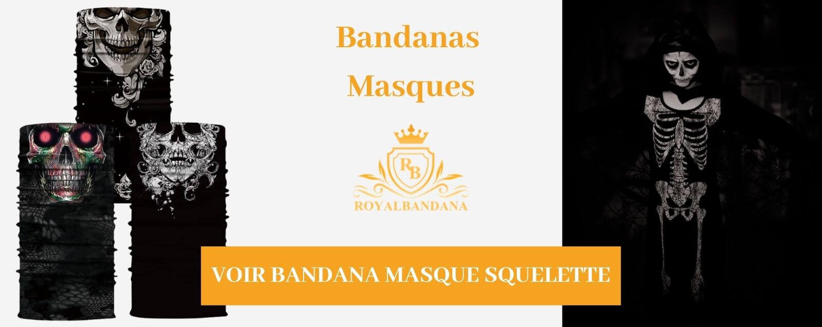 acheter bandana masque squelette