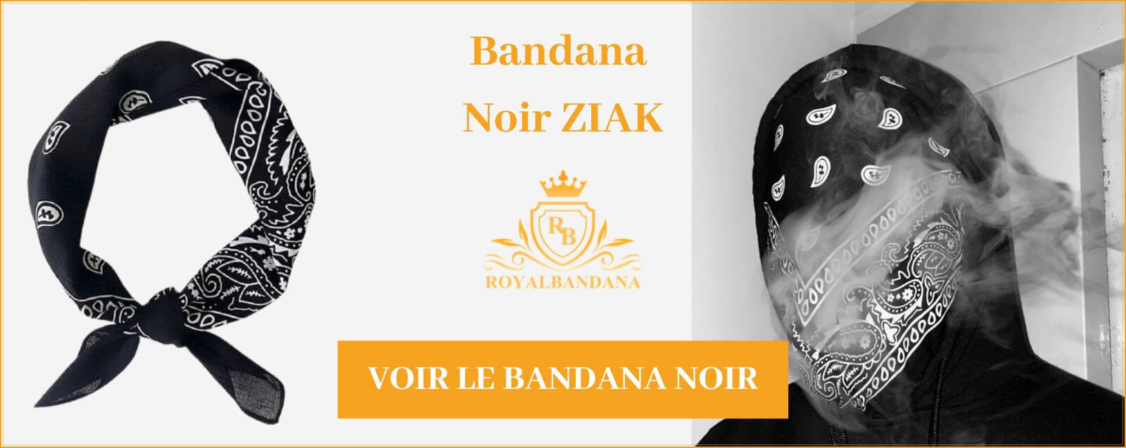 acheter bandana noir ziak