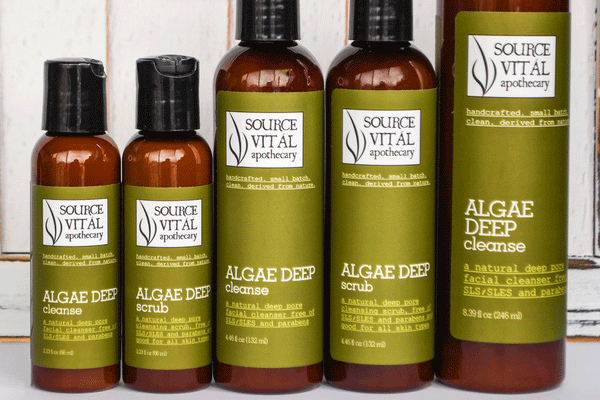 Various Sizes of Algae Deep Cleanse all in a row