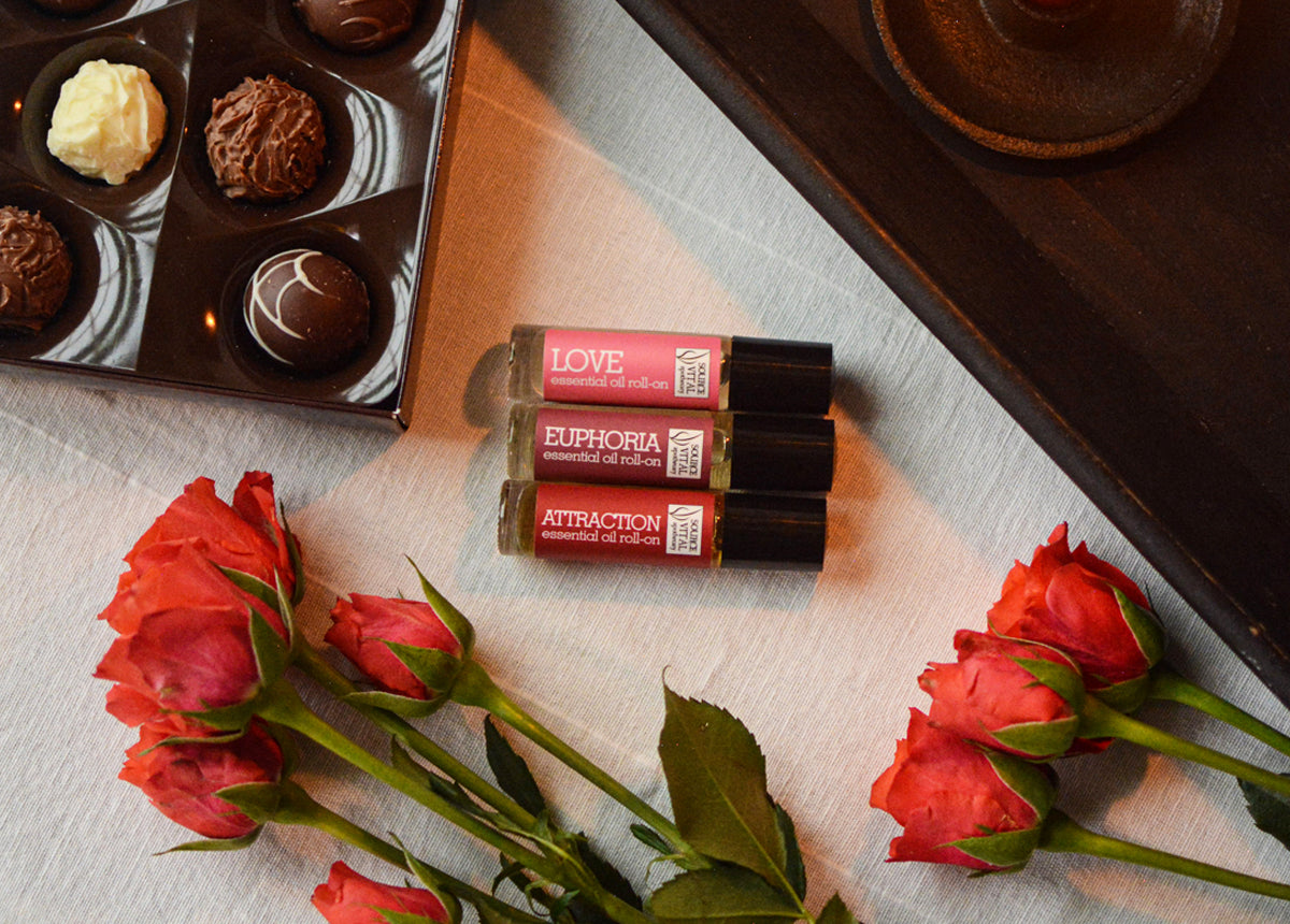essential oil roll-on trio valentine's gift set by Source Vital
