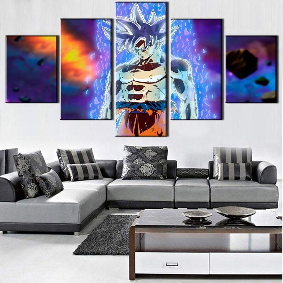 5 Pieces Dragon Ball Z Super Goku Anime Cartoon Modern Decor