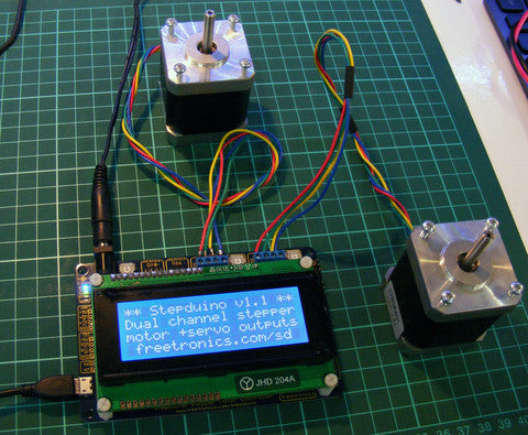 Arduino Stepper Motor Serial Controlled Relay