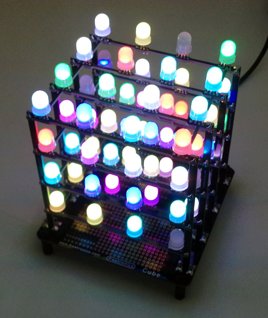 4x4x4 RGB LED cube | Freetronics