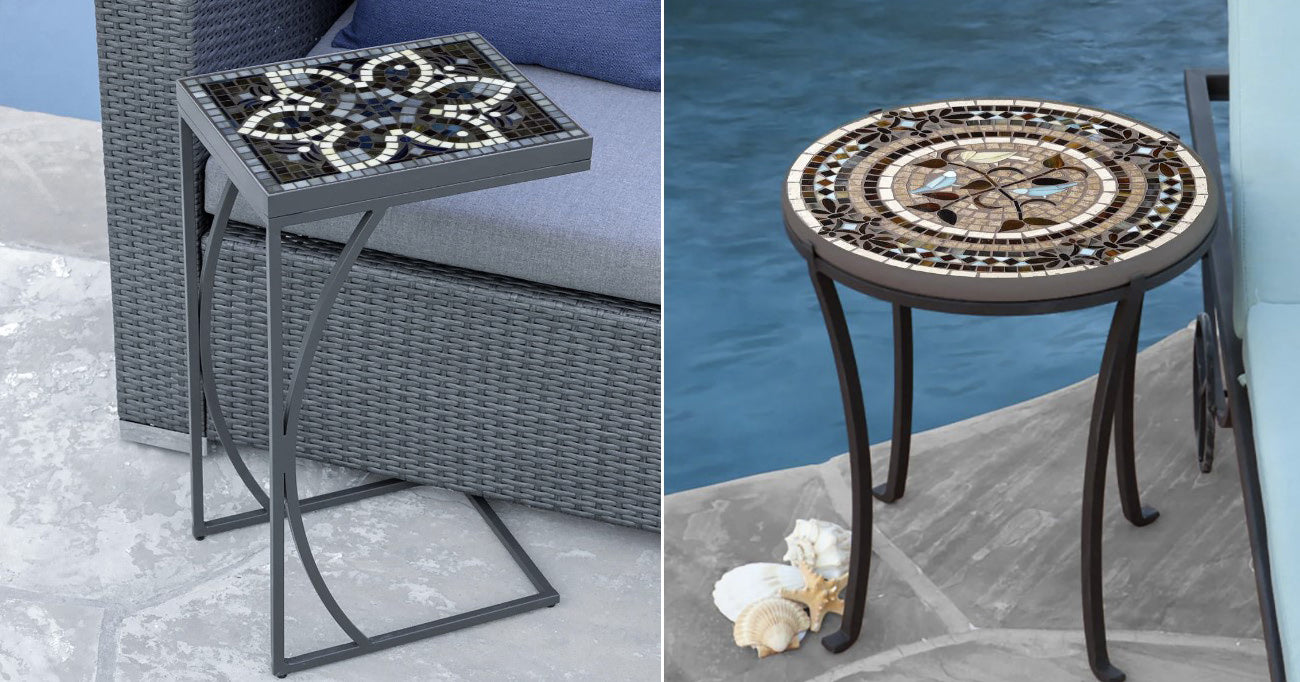 Mosaic C-Table & Chase Table by Neille Olson KNF Designs