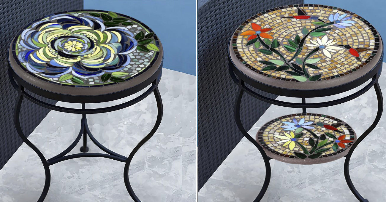 Mosaic Side Tables by Neille Olson KNF Designs