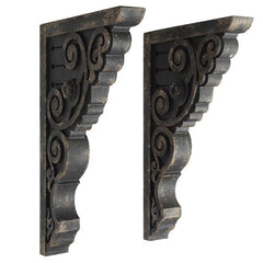 Distressed Black Corbels