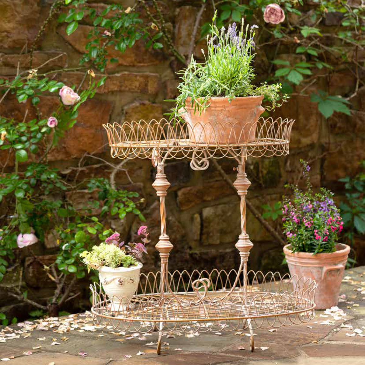 French wire plant stand