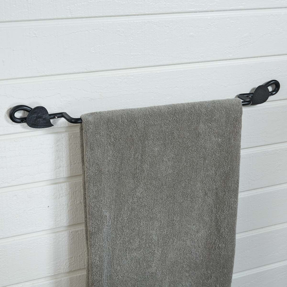 wrought iron bath towel holder