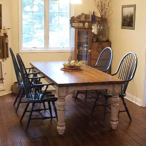 Stafford Custom Farm Table - Iron Accents