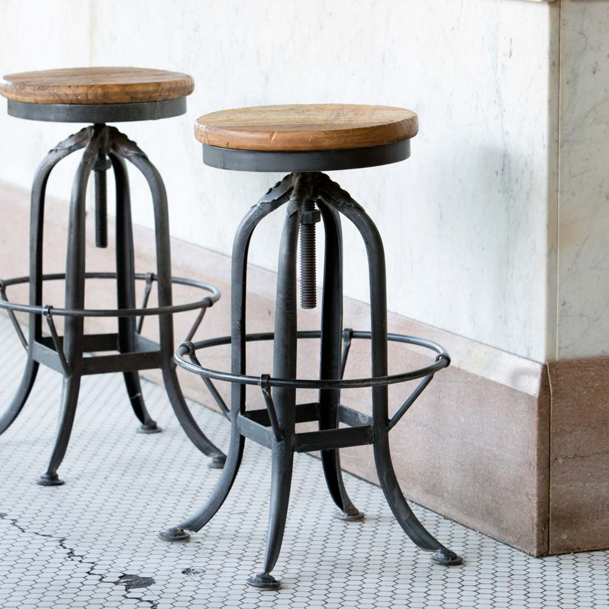 counter stools wrought iron