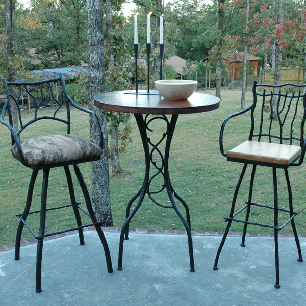 wrought iron patio bar stools