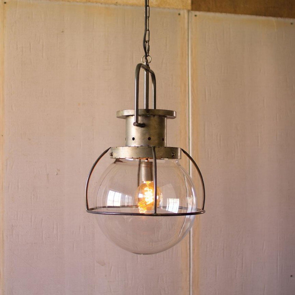 industrial globe pendant light