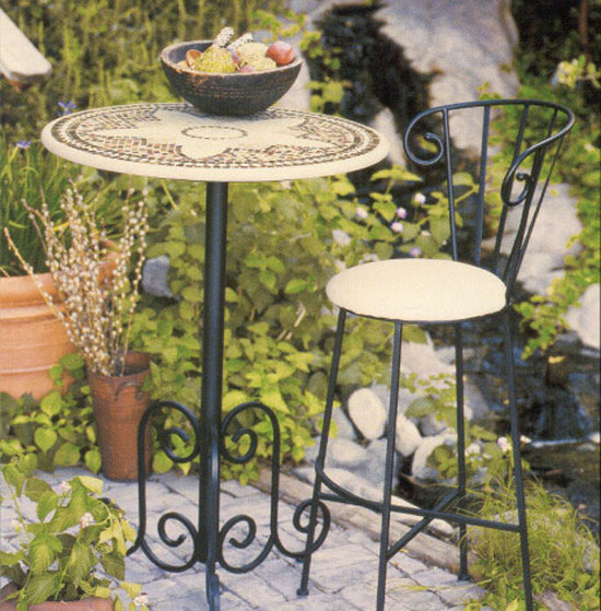 wrought iron patio bar stools