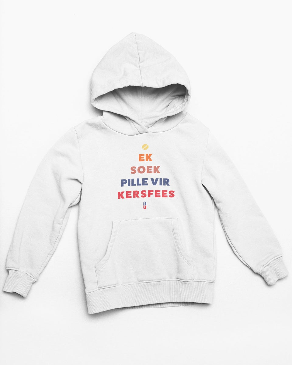 Pille vir Kersfees White Hoodie| Kwaitokoeksister