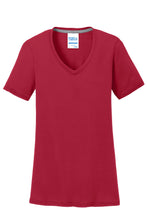 Load image into Gallery viewer, Port &amp; Company Ladies Performance Blend V-Neck Tee. LPC381V