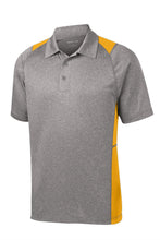 Load image into Gallery viewer, Sport-Tek Heather Colorblock Contender Polo. ST665