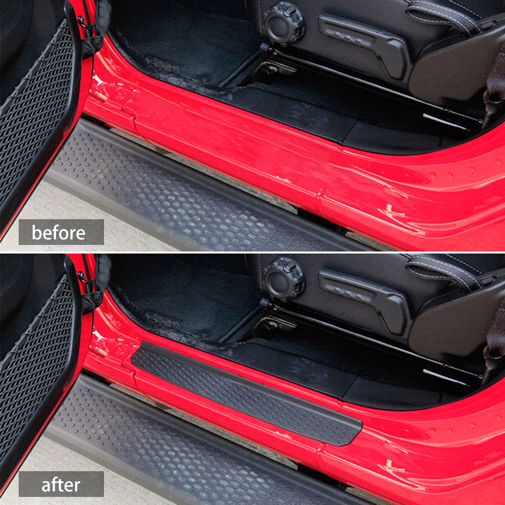 Door Sill Guards with Since 1941 Logo for 2018 2019 Jeep Wrangler JL JLU  2020 Gladiator JT by XBEEK