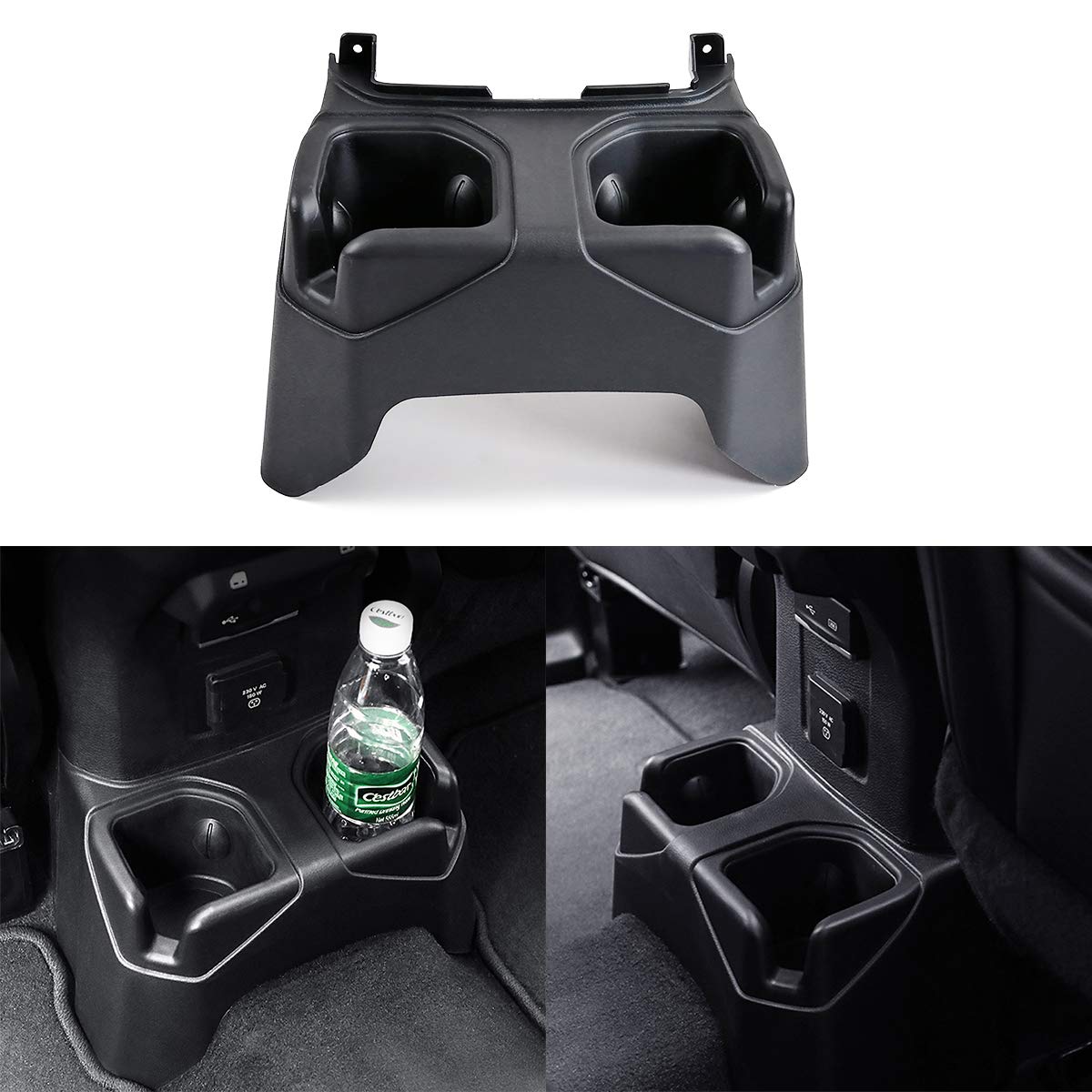 Rear Cup Holders Cap Rear Console Mounted Drink Holders for 2018-2020 Jeep  Wrangler JL and Gladiator JT XBEEK