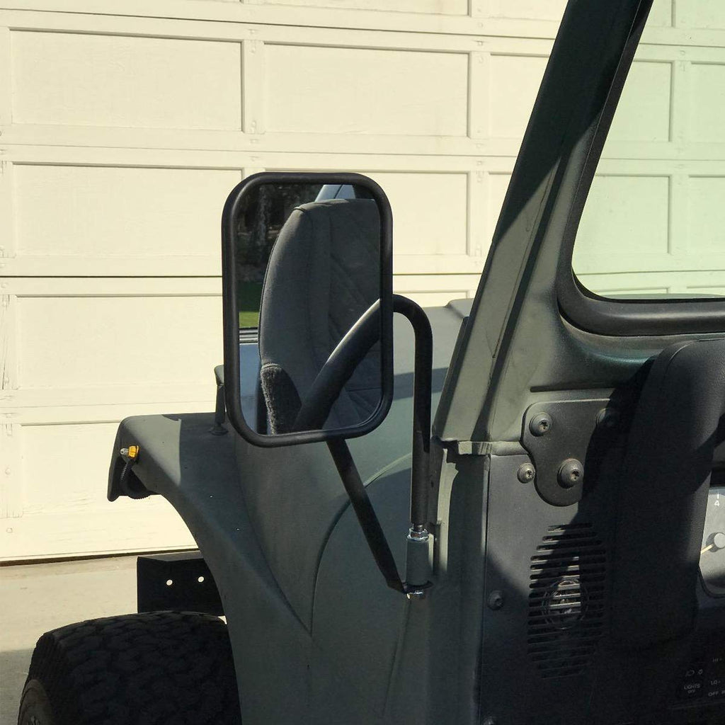 Door Off Mirror Rectangular Adventure Side View Mirrors For Jeep Wrangler 2007 2019 Jk Jl By Xbeek