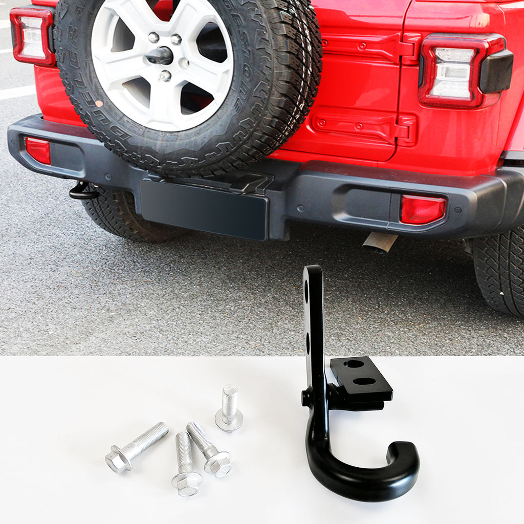 Left Rear Tow Hook Trailer Hitch Receiver Offroad Towing for 2018 2019 Jeep  Wrangler JL JLU by XBEEK