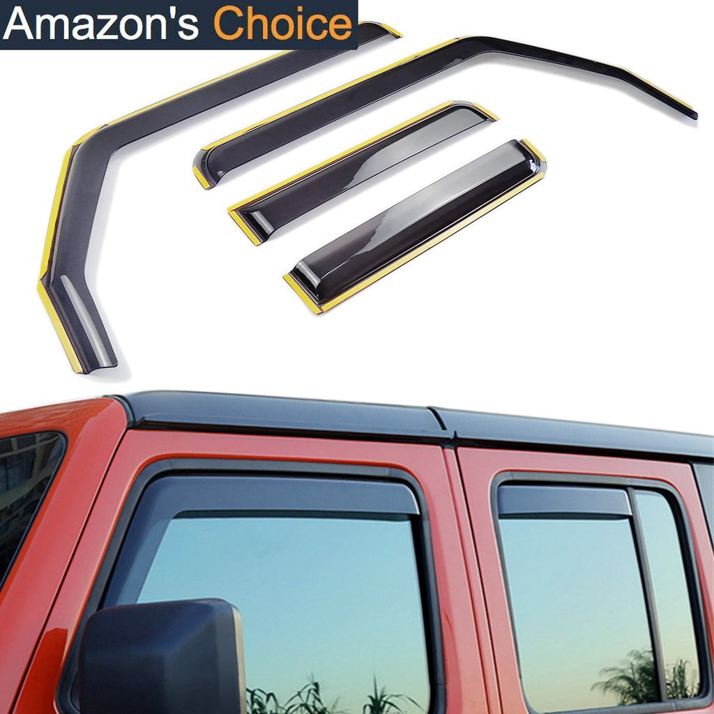 Side Window Deflector In-Channel Ventvisor for 2018-2020 Jeep Wrangler JL  Gladiator JT by XBEEK