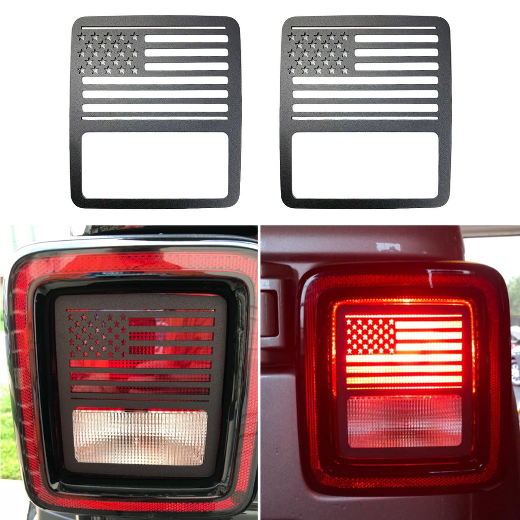 Tail Light Cover Rear Light Guards Protectors for 2018 2019 Jeep Wrangler  JL by XBEEK