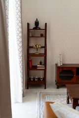 Tall wooden ladder shelf