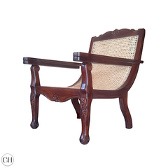 CustHum - Rubber wood Planter's Chair with extendable armrests