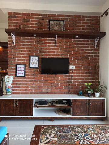 Living room - TV unit-TV wall-corbel shelf