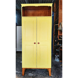 CustHum Tall Yellow Shoe Cabinet (closed view)