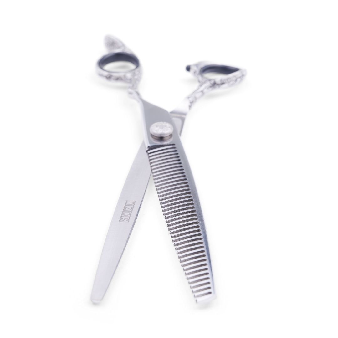 Dog grooming 2024 blending scissors