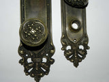 1905 Antique Cast Bronze Entry Door hardware Set "Salisburg" Pattern by Corbin