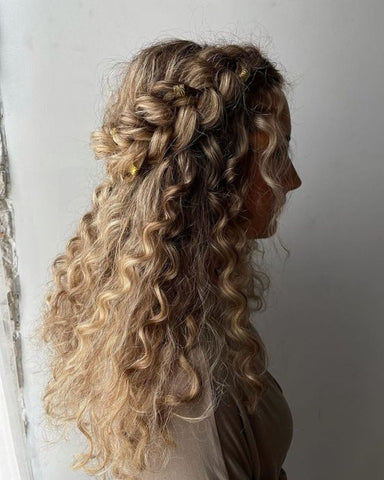 braided hairband naturally curly hair