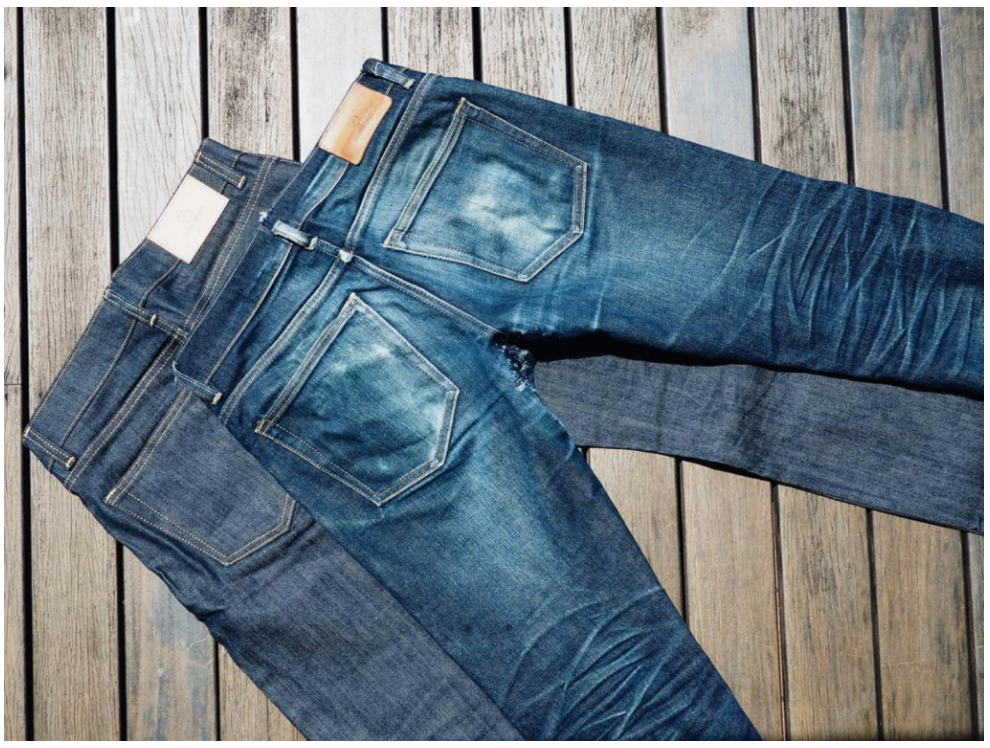 sea wash raw denim