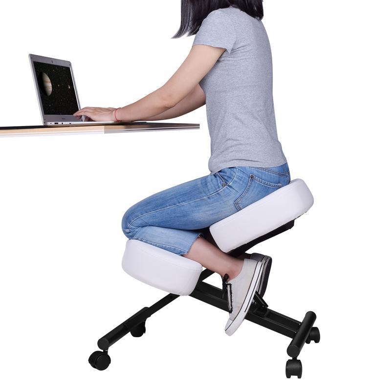 white ergonomic kneeling chair