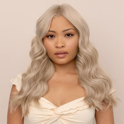 16 inch clip in hair extensions #Light Grey