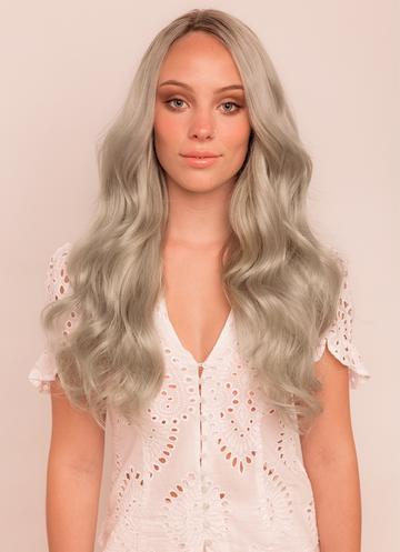 Tape Hair Extensions Silver 2