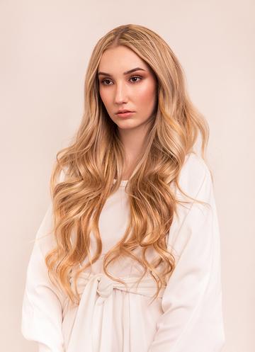 24 inch Hair Extensions Brown Blonde Mix
