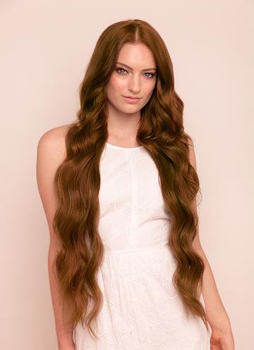 30 inch clip in hair extensions Medium Brown