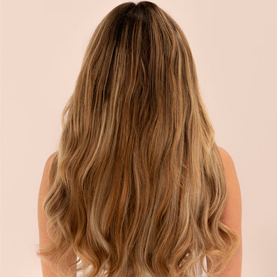 One Piece Volumizer Hair Extensions #F4A-4A8A613 Balayage
