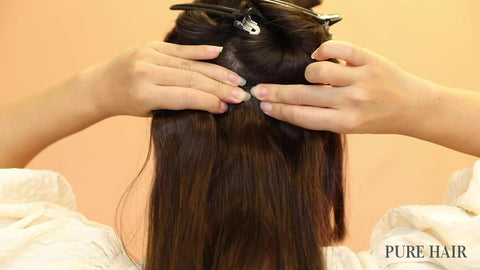 how to clip in hair extensions 2