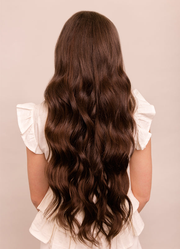 24 Inch Deluxe Clip in Hair  Extensions  2 Dark Brown 