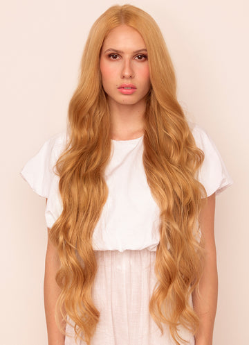 30 inch clip in hair extensions Dark Blonde