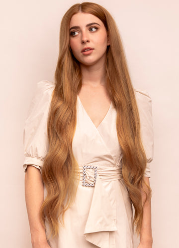 30 inch clip in hair extensions Chestnut Brown