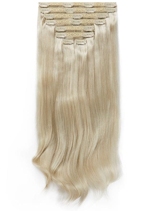 30 Inch Ultimate Volume Clip in Hair Extensions #60W Platinum Blonde - Pure Hair Extensions product image