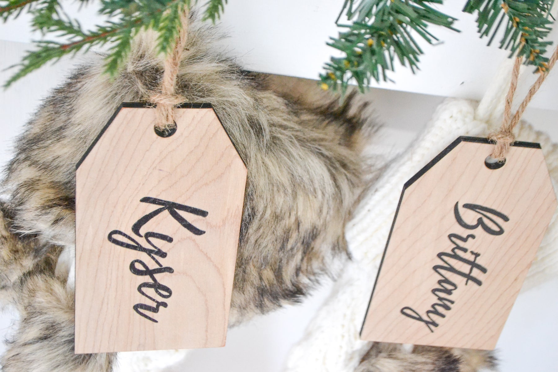 Initial Personalized Stocking Tags – Three Arrows Co.