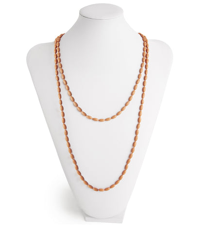 charleston rice necklace bead peach beads