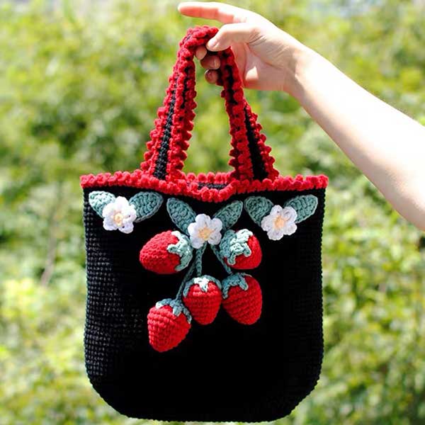 crochet flower bag