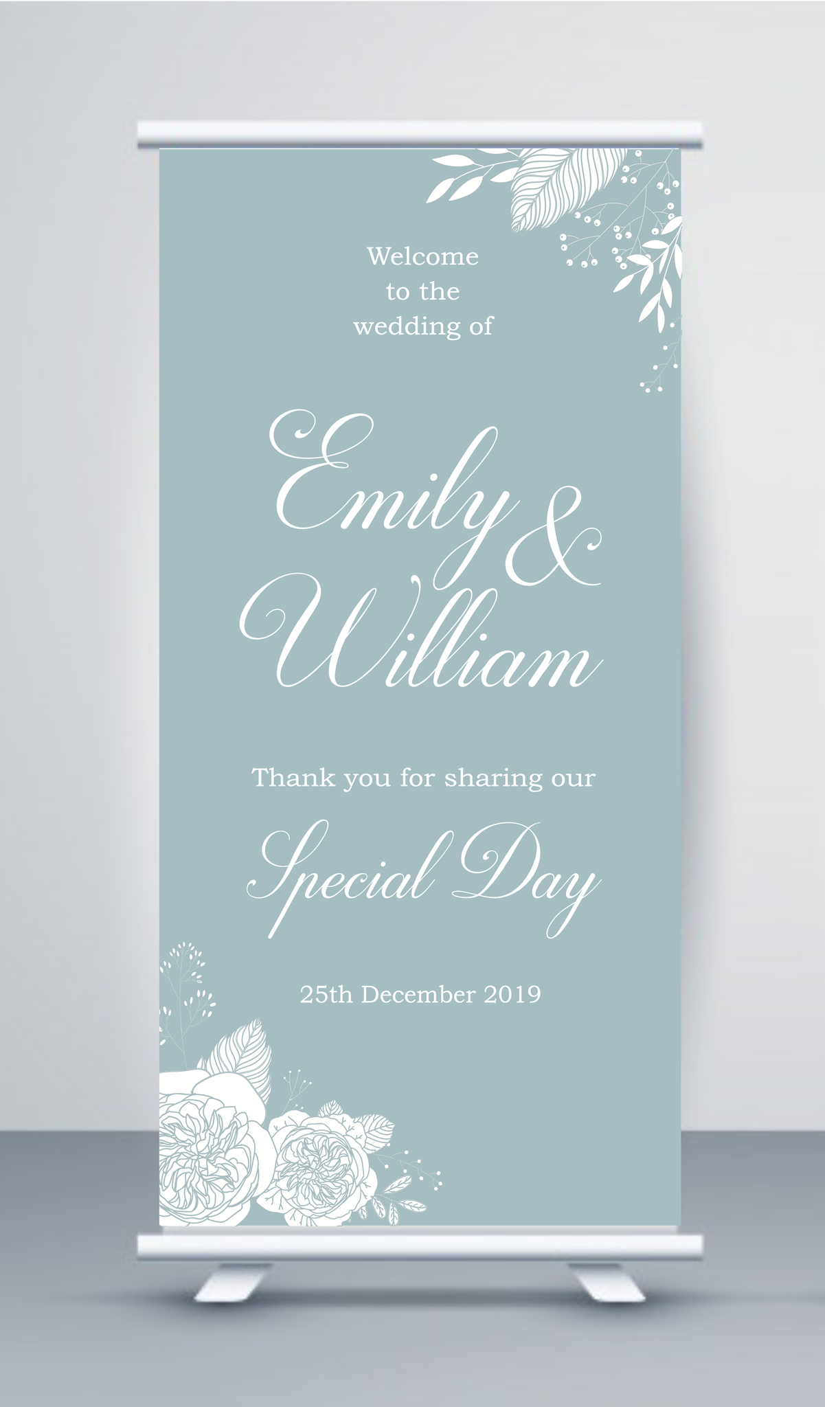 Duck Egg Blue Wedding Pop Up Banner Crafty Fox Ireland