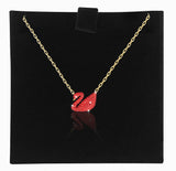 Swarovski iconic swan necklace gold  red crystals 5465400